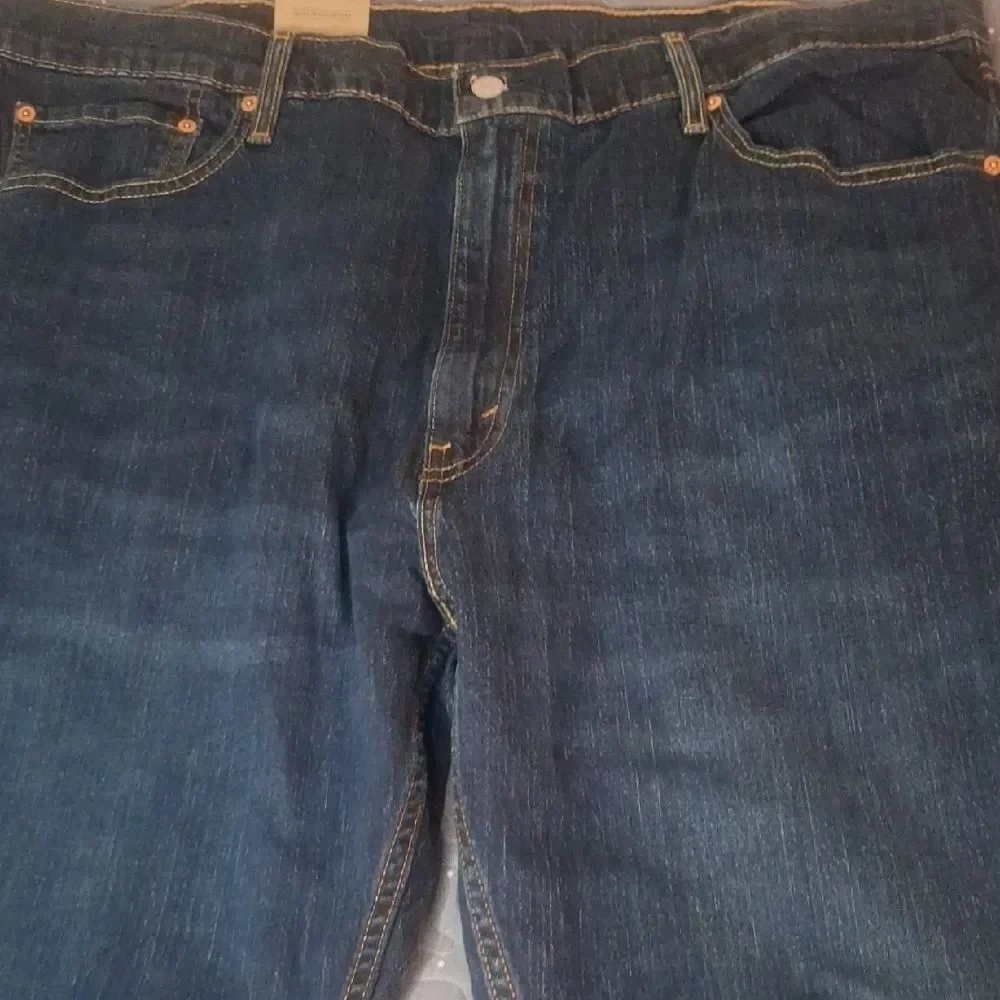 Levi's 505 Men's Dark Blue Straight Leg Jeans size 44 x 29 NWT